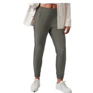 Athleta Gray Jogger Track Pants with Elastic Cuffs